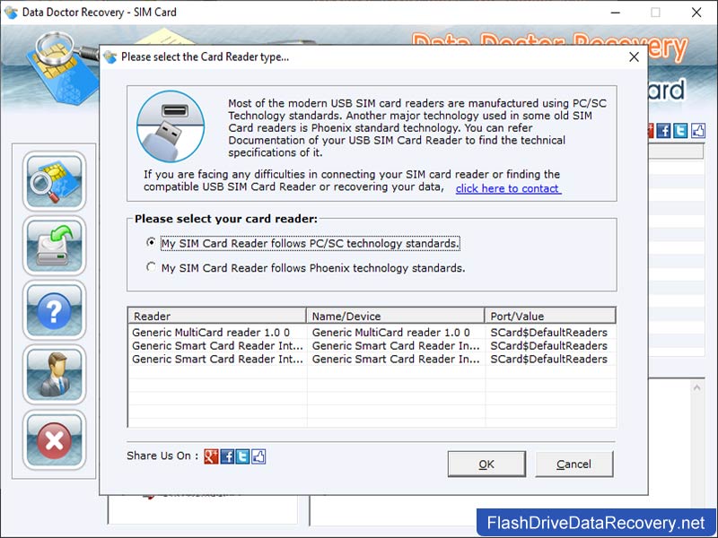 Screenshot of Cell Phone SIM Card Recovery 6.3.1.2